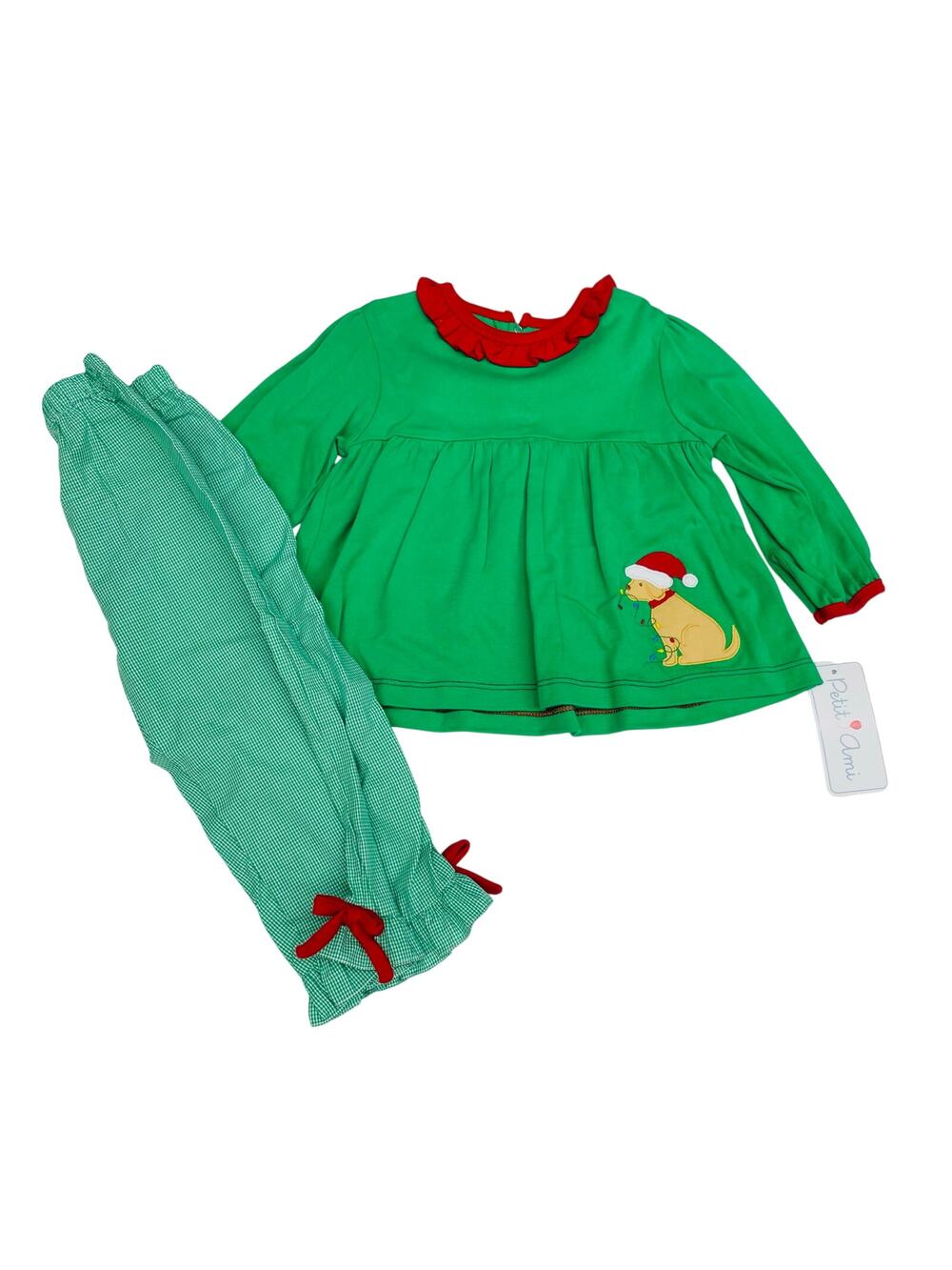 NWT Petit Ami 12M Christmas Pup Outfit